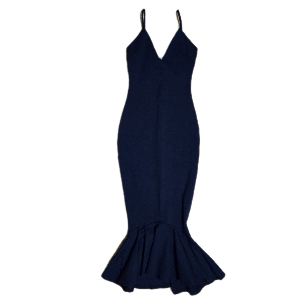 NEW Fashion Nova Elegant Navy Blue Mermaid Dress